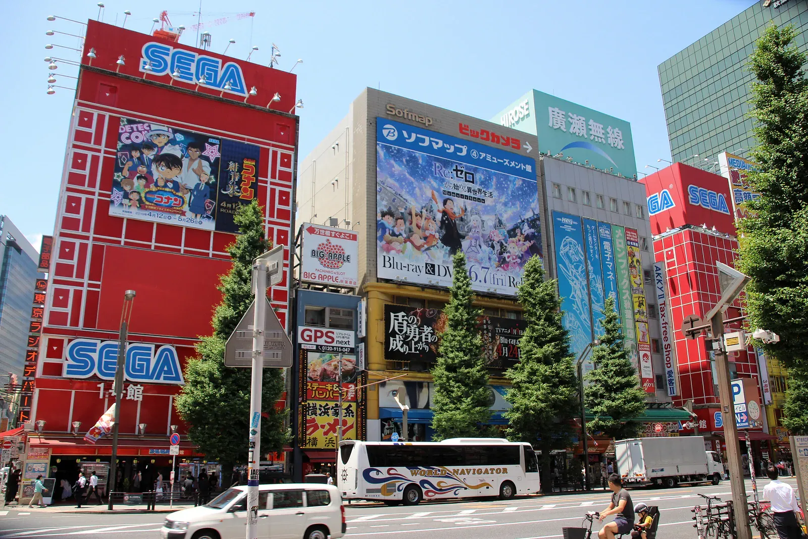 Electronics and anime shop towers in Akihabara, Tokyo