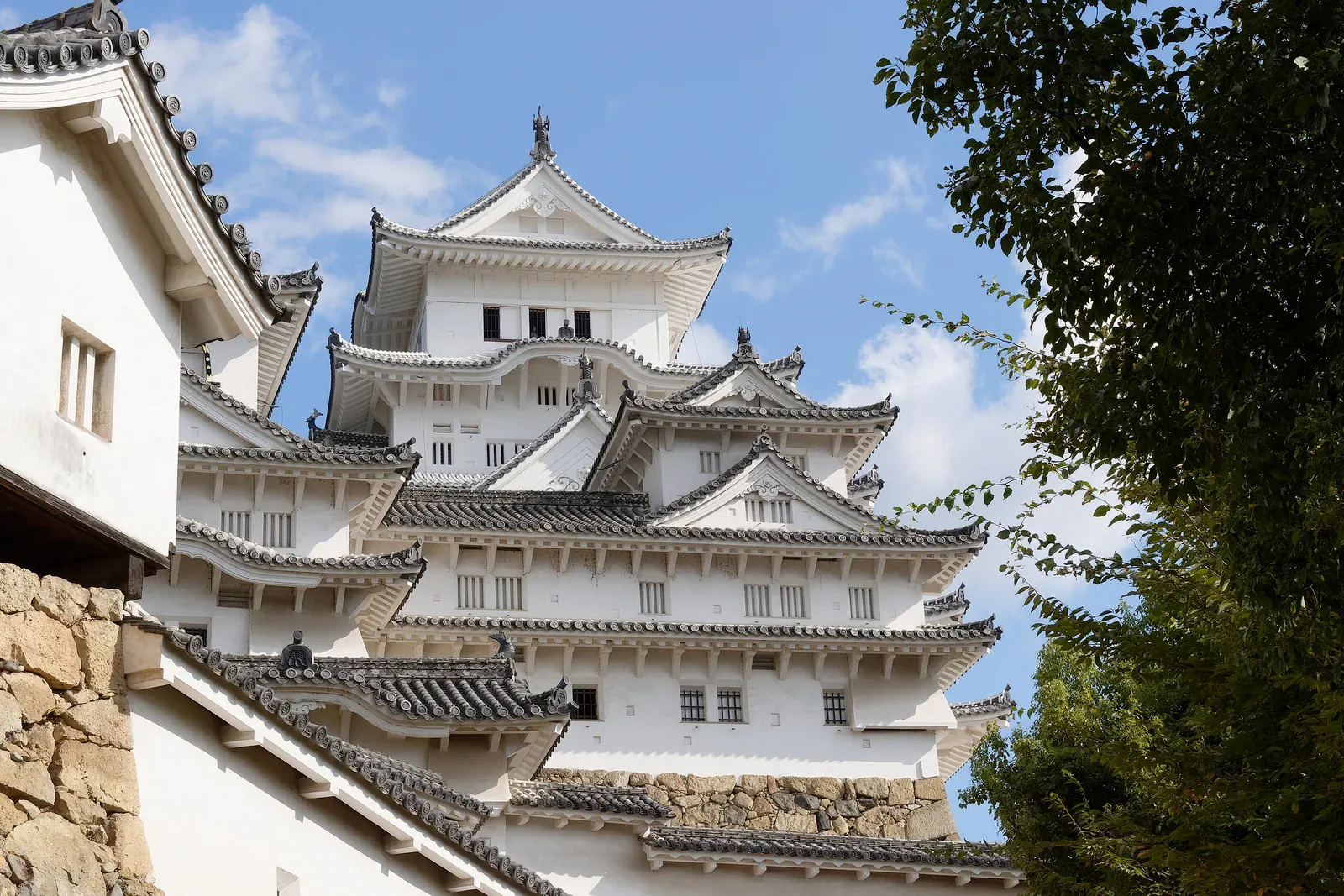 Himeji Castle seen through the fortifications