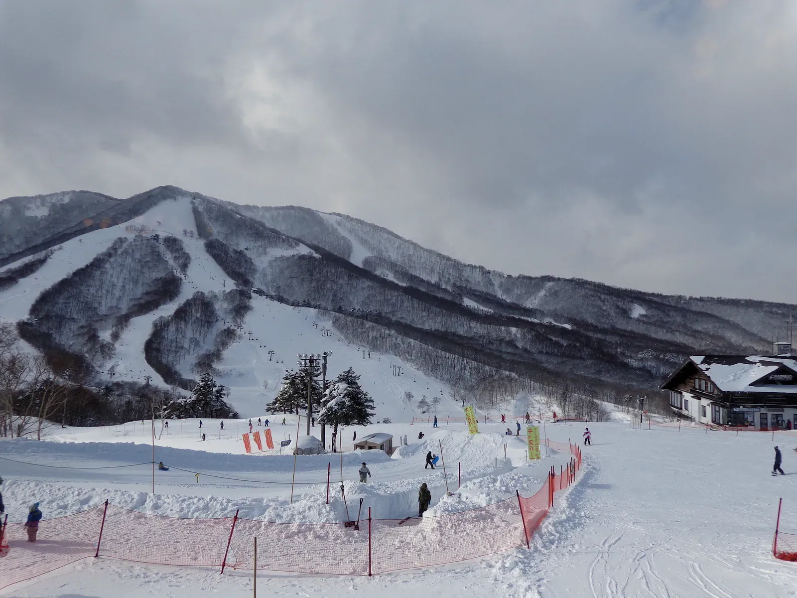 Ski slopes and base area in Nagano