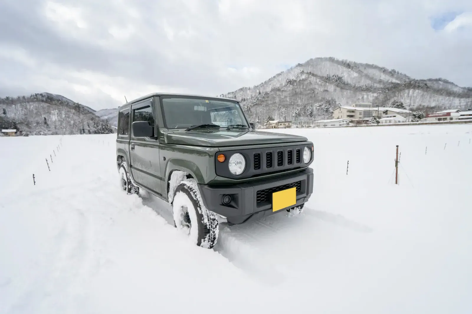 Hokkaido road trip scenery in winter